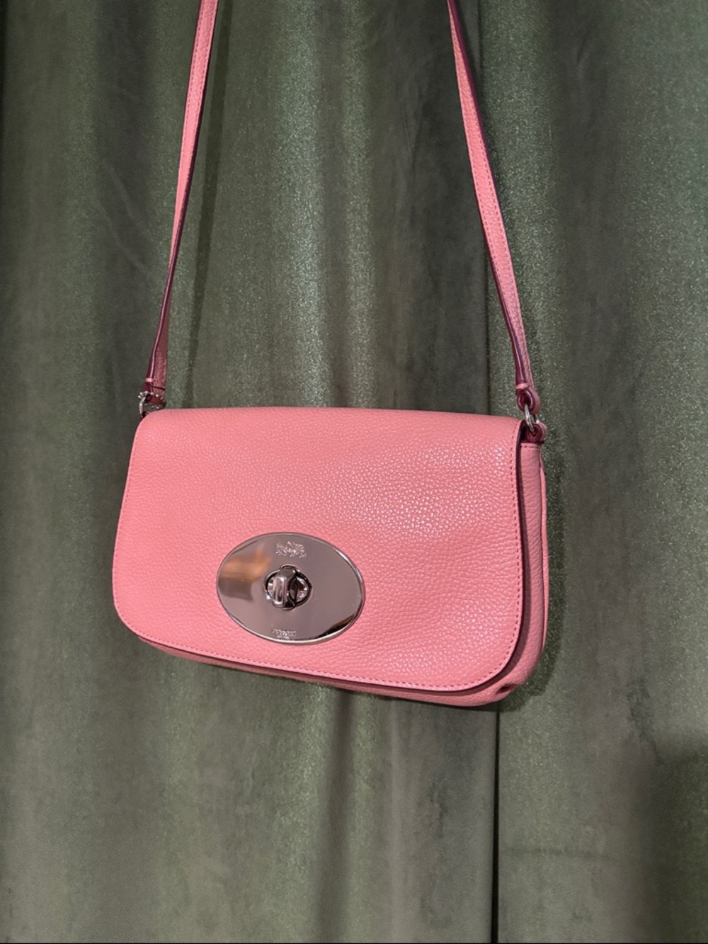 Coach Pink Pebbled Leather Crossbody with Turn-Lock - Picture 2 of 10